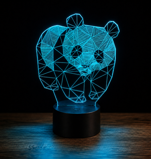 Panda Lampe led 3d