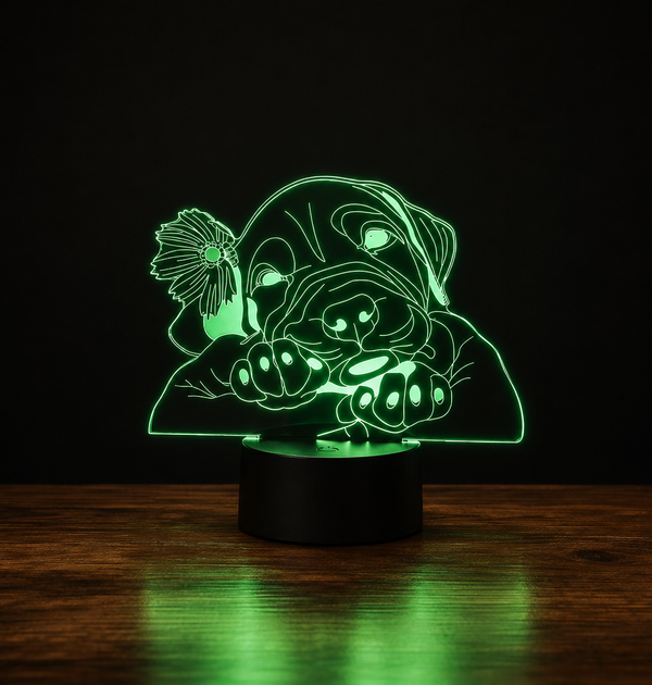 Lampe 3D Chien - Veilleuse LED avec Application