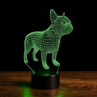 Frenchie Dog Lampe led 3d