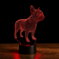 Frenchie Dog Lampe led 3d
