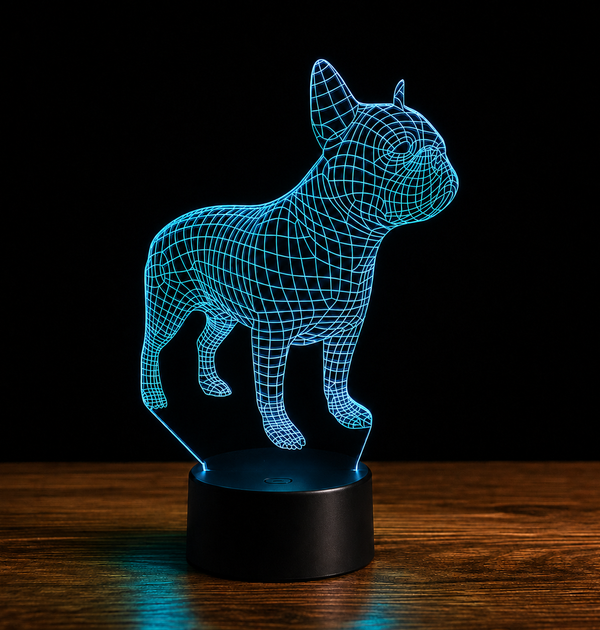 Frenchie Dog Lampe led 3d