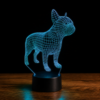 Frenchie Dog Lampe led 3d