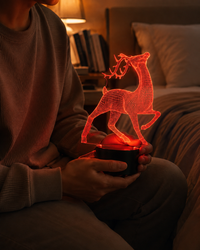 Lampe 3D Cerf - Veilleuse LED 7 Couleurs