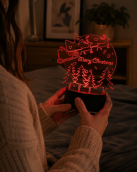 Lampe 3D de Noël - Veilleuse LED Tactile