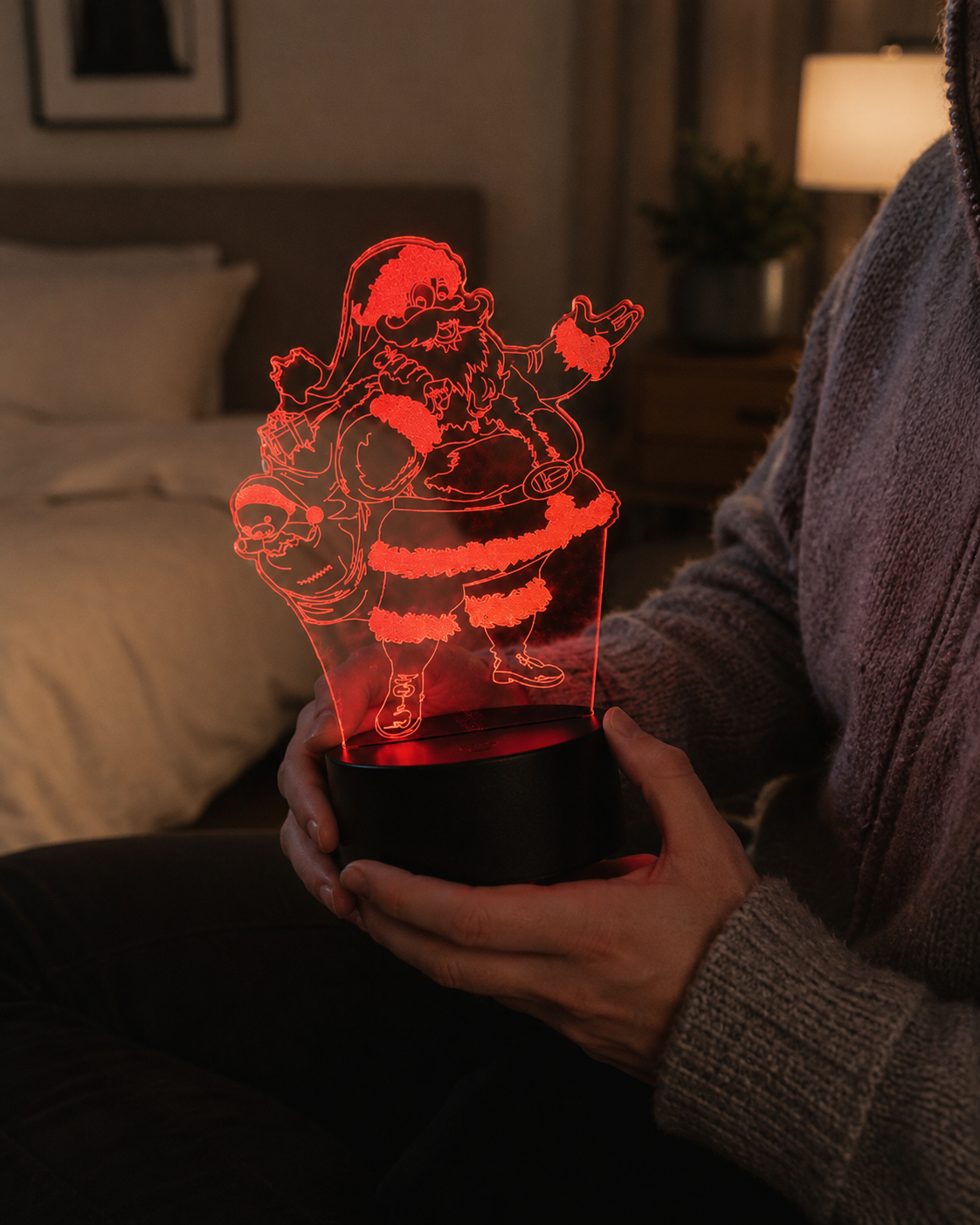 Lampe 3D de Noël - Veilleuse LED Tactile
