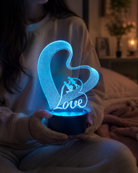 Lampe Amour 3D — Veilleuse LED Multicolore