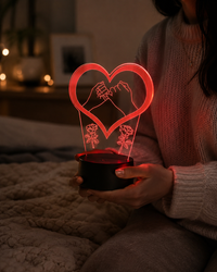 Lampe Amour 3D — Veilleuse LED Multicolore