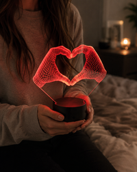 Lampe Amour 3D — Veilleuse LED Multicolore