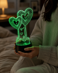 Lampe Amour 3D — Veilleuse LED Multicolore
