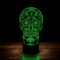 Día de los Muertos Lampe led 3D