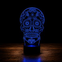 Día de los Muertos Lampe led 3D