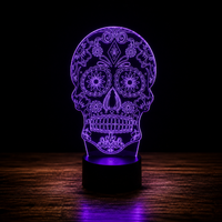 Día de los Muertos Lampe led 3D