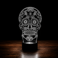 Día de los Muertos Lampe led 3D