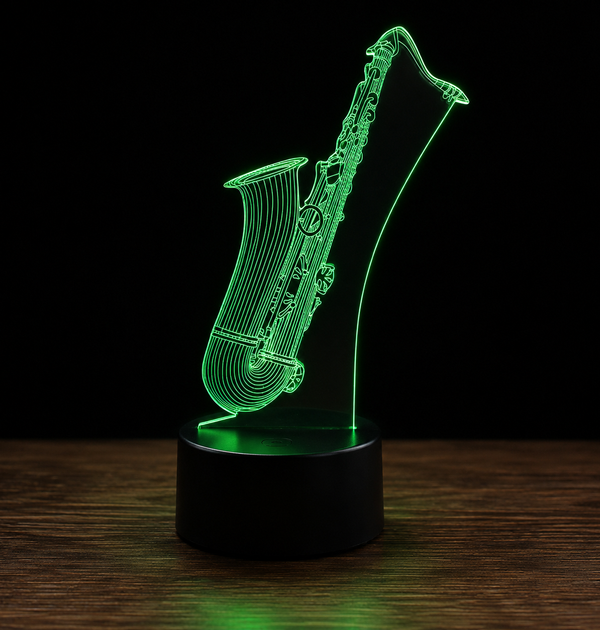 saxophone alto Lampe led 3d