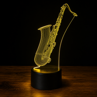 saxophone alto Lampe led 3d
