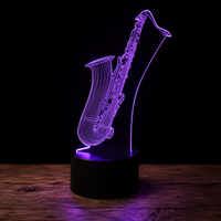 saxophone alto Lampe led 3d