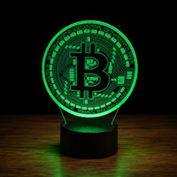 Bitcoin Lampe led 3d
