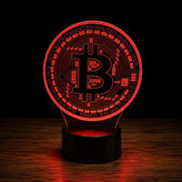 Bitcoin Lampe led 3d