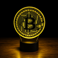 Bitcoin Lampe led 3d