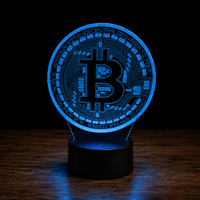 Bitcoin Lampe led 3d