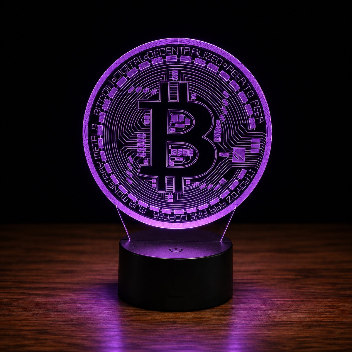 Bitcoin Lampe led 3d