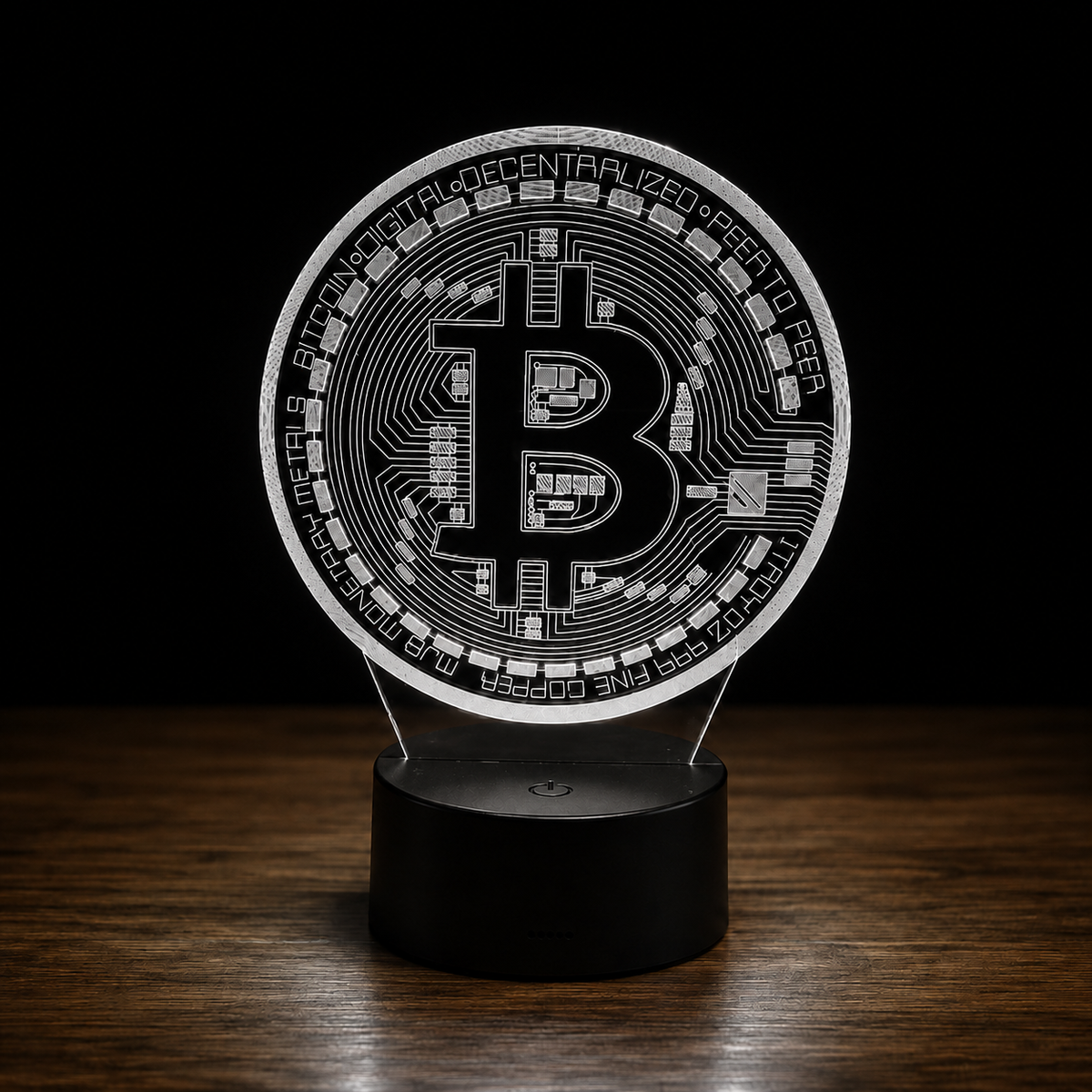 Bitcoin Lampe led 3d