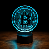 Bitcoin Lampe led 3d