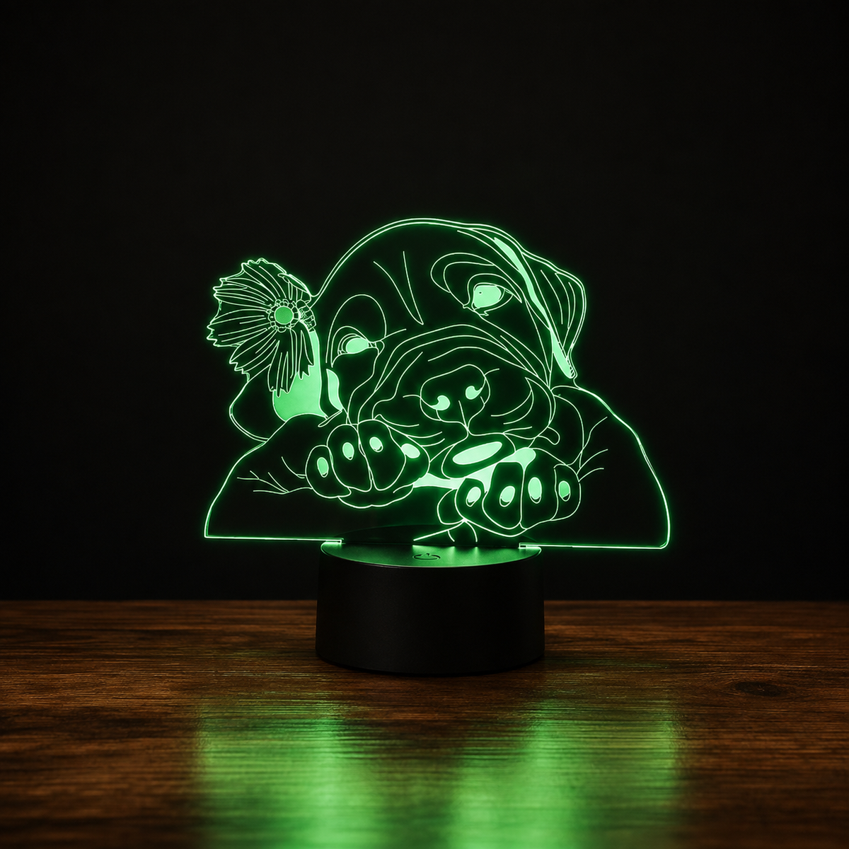 Lampe 3D Chien - Veilleuse LED avec Application