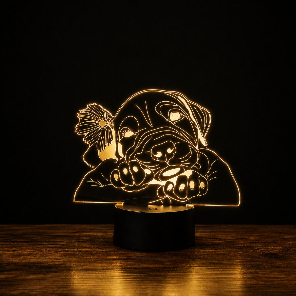 Lampe 3D Chien - Veilleuse LED avec Application