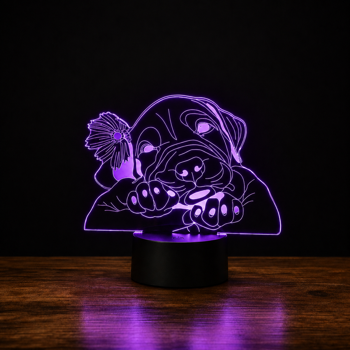 Lampe 3D Chien - Veilleuse LED avec Application