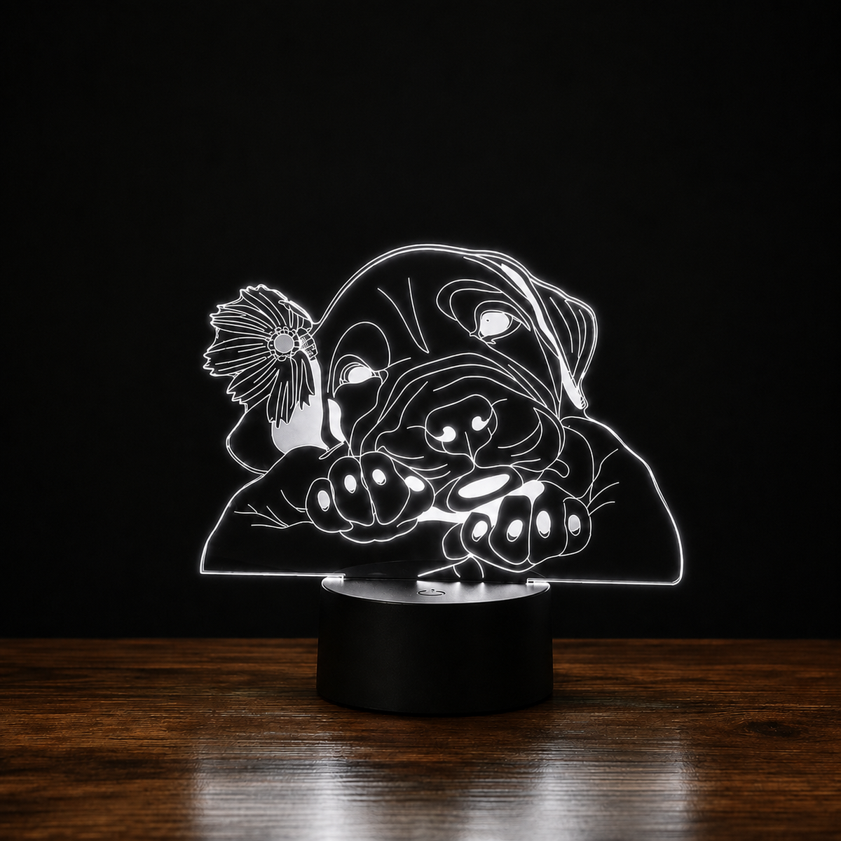 Lampe 3D Chien - Veilleuse LED avec Application