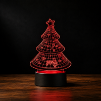 Lampe 3D de Noël - Veilleuse LED Tactile