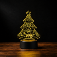 Lampe 3D de Noël - Veilleuse LED Tactile