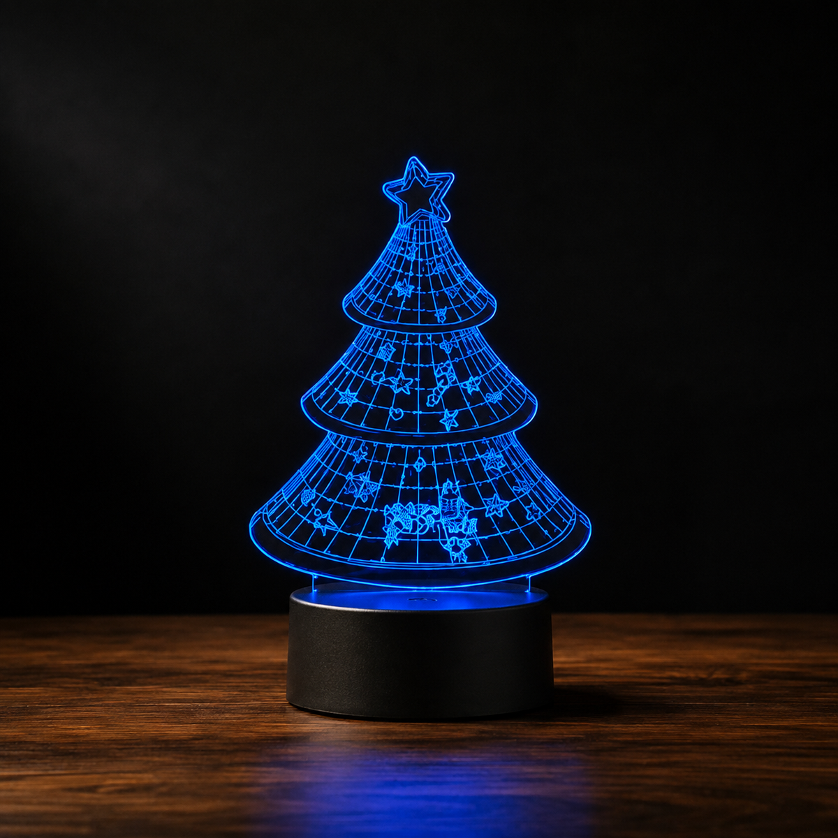 Lampe 3D de Noël - Veilleuse LED Tactile