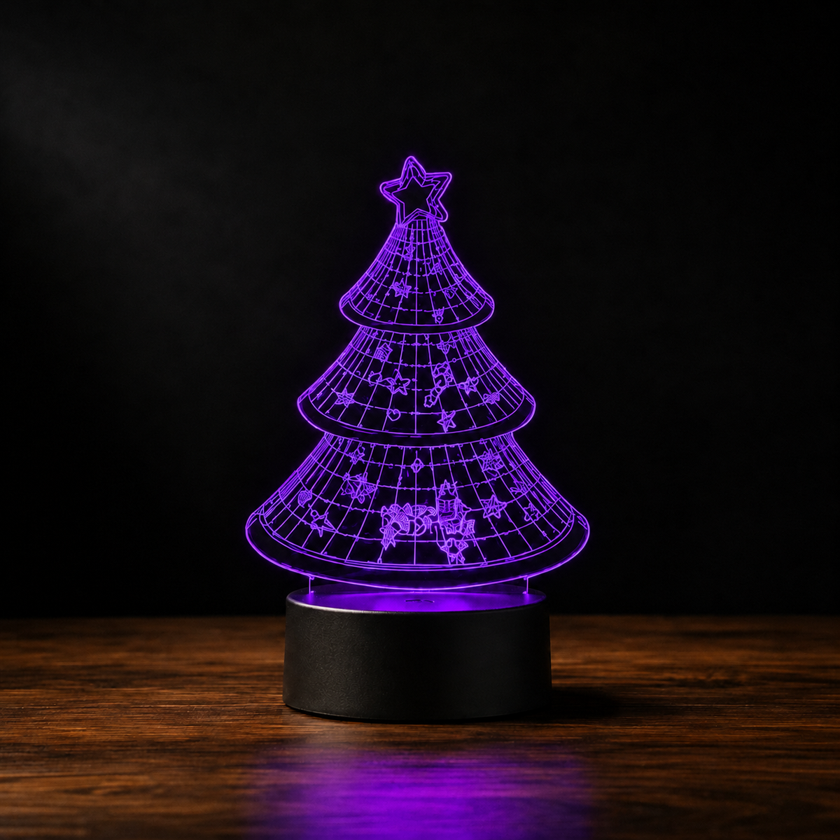 Lampe 3D de Noël - Veilleuse LED Tactile