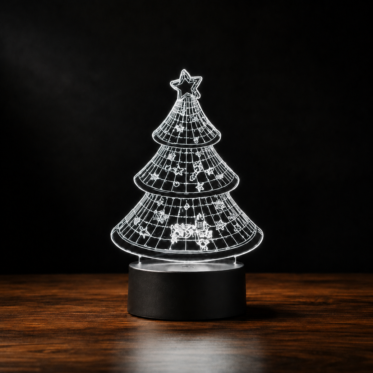 Lampe 3D de Noël - Veilleuse LED Tactile