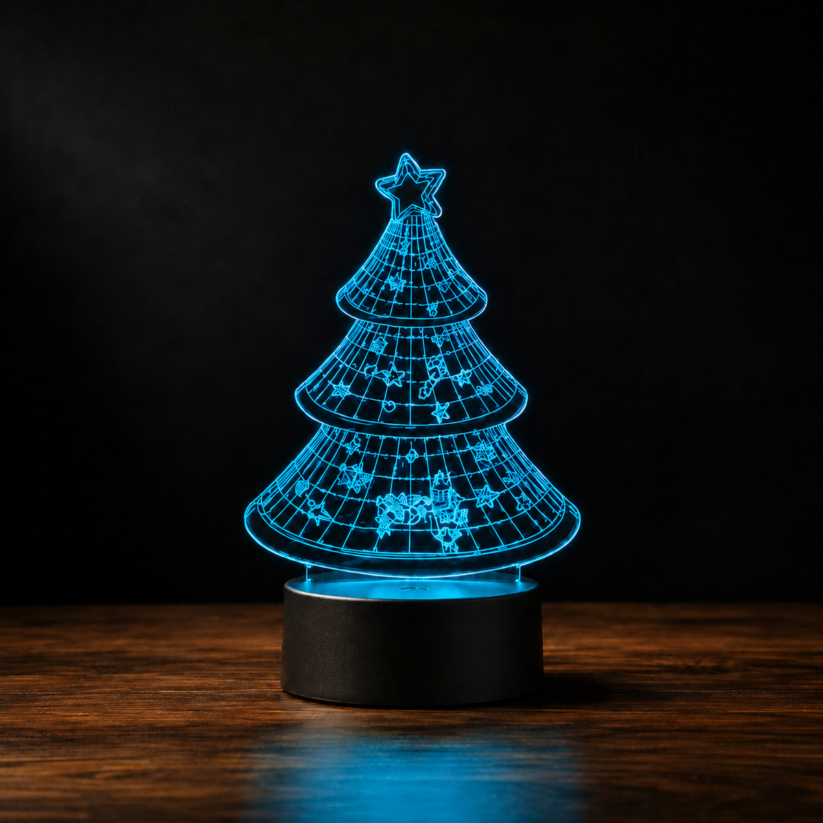 Lampe 3D de Noël - Veilleuse LED Tactile