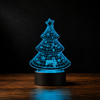 Lampe 3D de Noël - Veilleuse LED Tactile