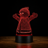 Lampe 3D de Noël - Veilleuse LED Tactile