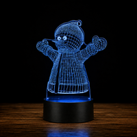 Lampe 3D de Noël - Veilleuse LED Tactile