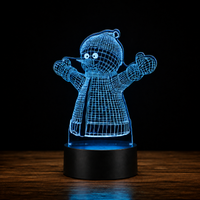 Lampe 3D de Noël - Veilleuse LED Tactile