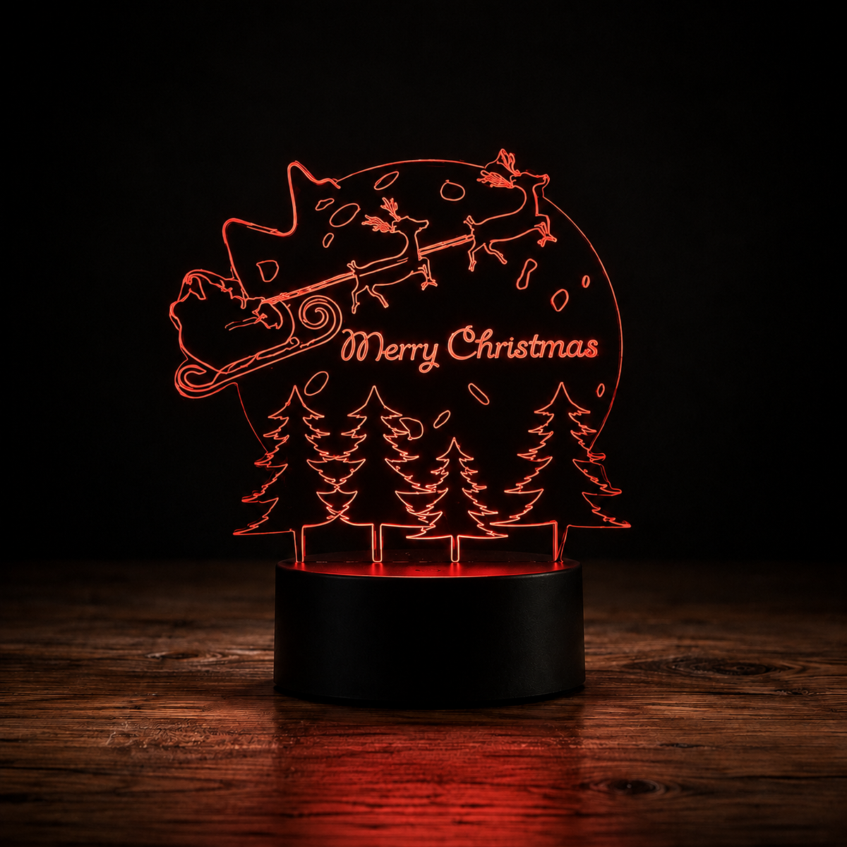 Lampe 3D de Noël - Veilleuse LED Tactile