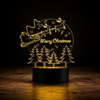 Lampe 3D de Noël - Veilleuse LED Tactile