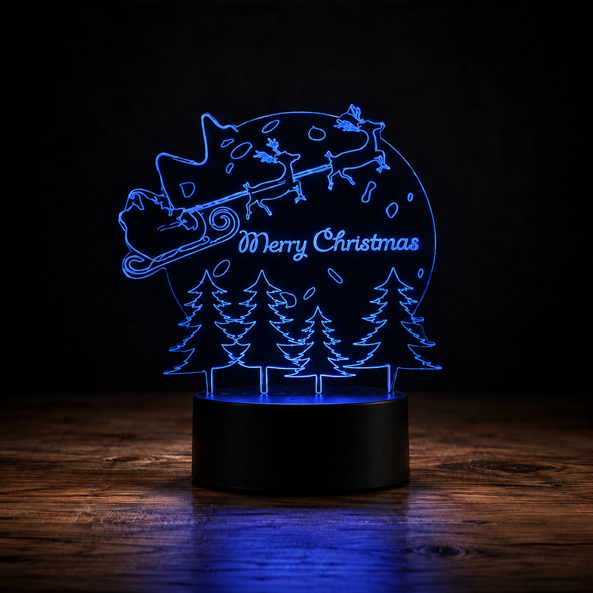 Lampe 3D de Noël - Veilleuse LED Tactile