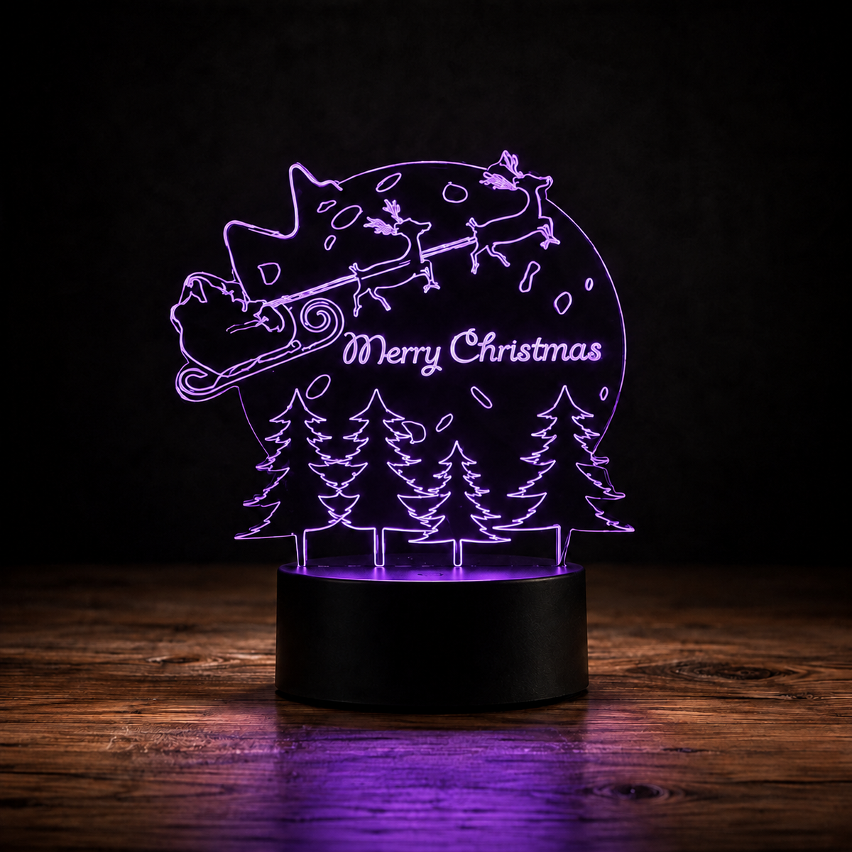 Lampe 3D de Noël - Veilleuse LED Tactile