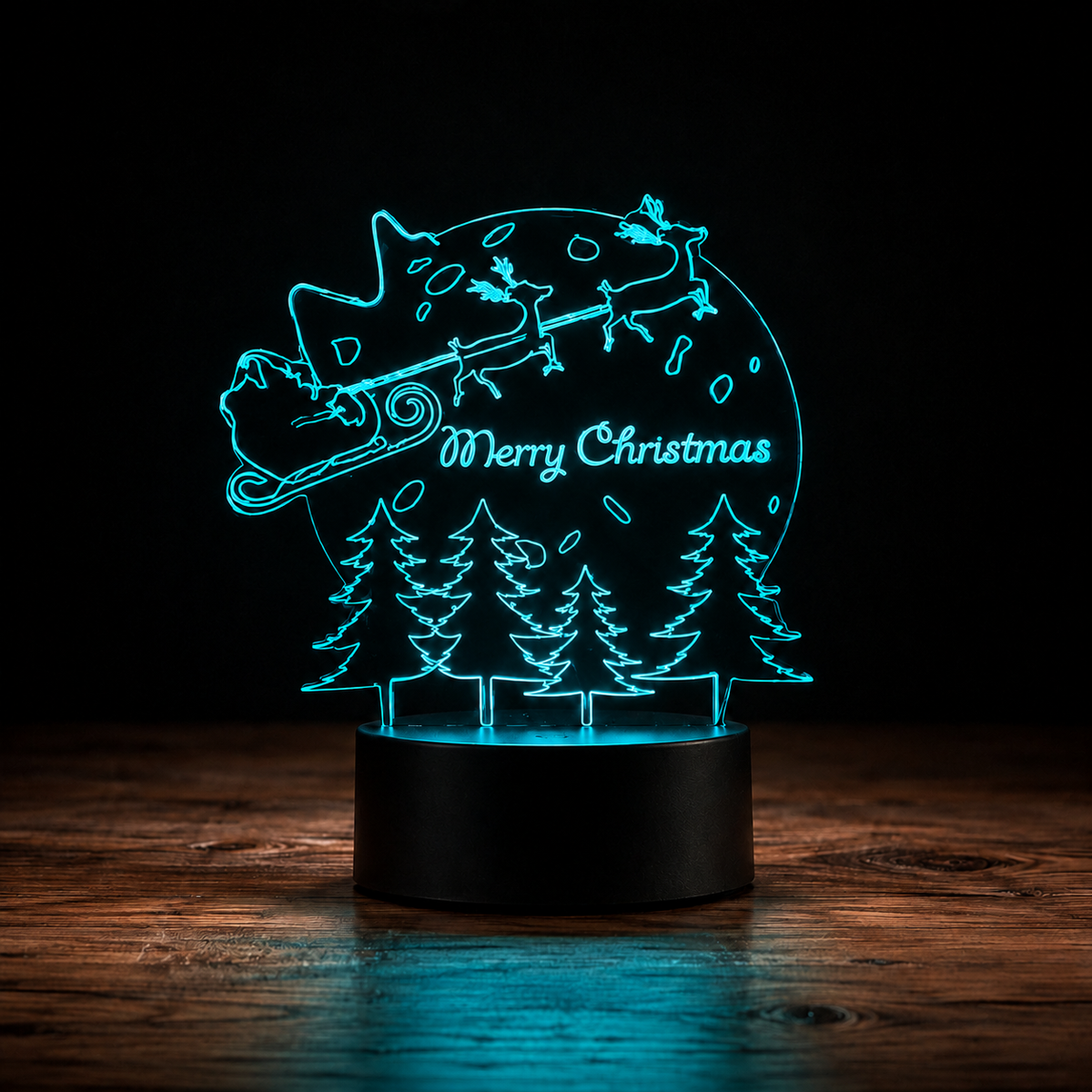 Lampe 3D de Noël - Veilleuse LED Tactile