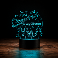 Lampe 3D de Noël - Veilleuse LED Tactile