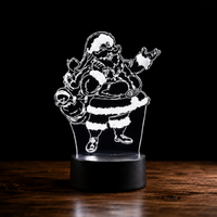Lampe 3D de Noël - Veilleuse LED Tactile