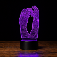 Lampe Amour 3D — Veilleuse LED Multicolore