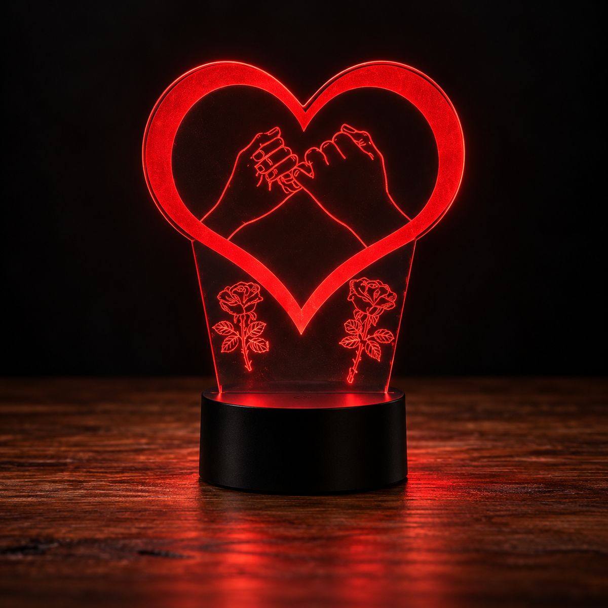 Lampe Amour 3D — Veilleuse LED Multicolore